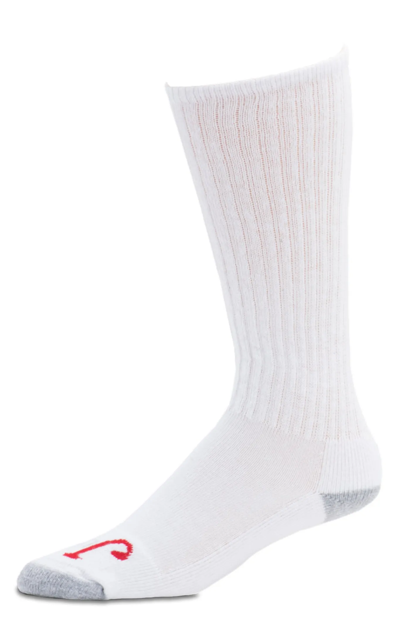 Justin Men's White Half Cushion Cotton Over The Calf with Odor Control 3Pk Boot Socks - XL