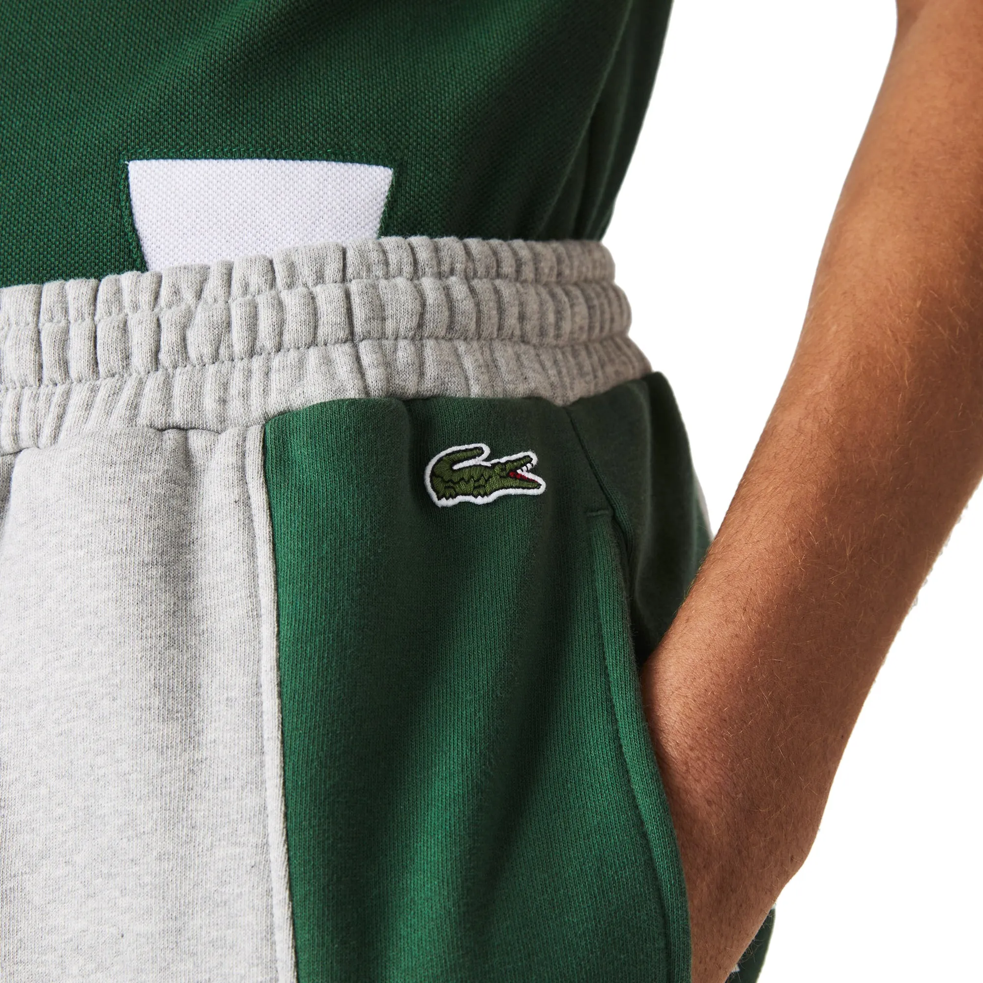 Lacoste Men's Branded Cotton Fleece Blend Shorts