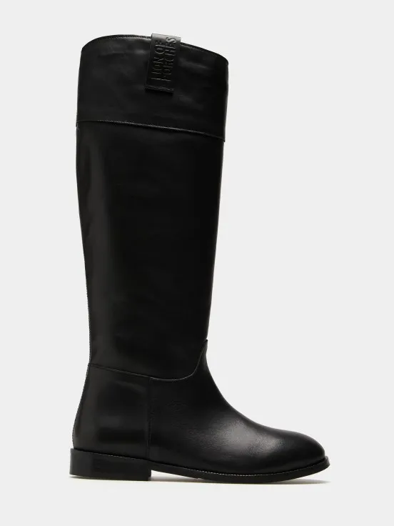 Leather high boot