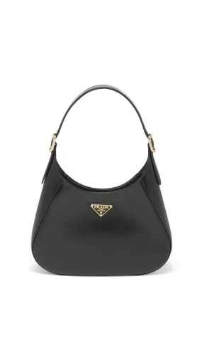 Leather Shoulder Bag - Black