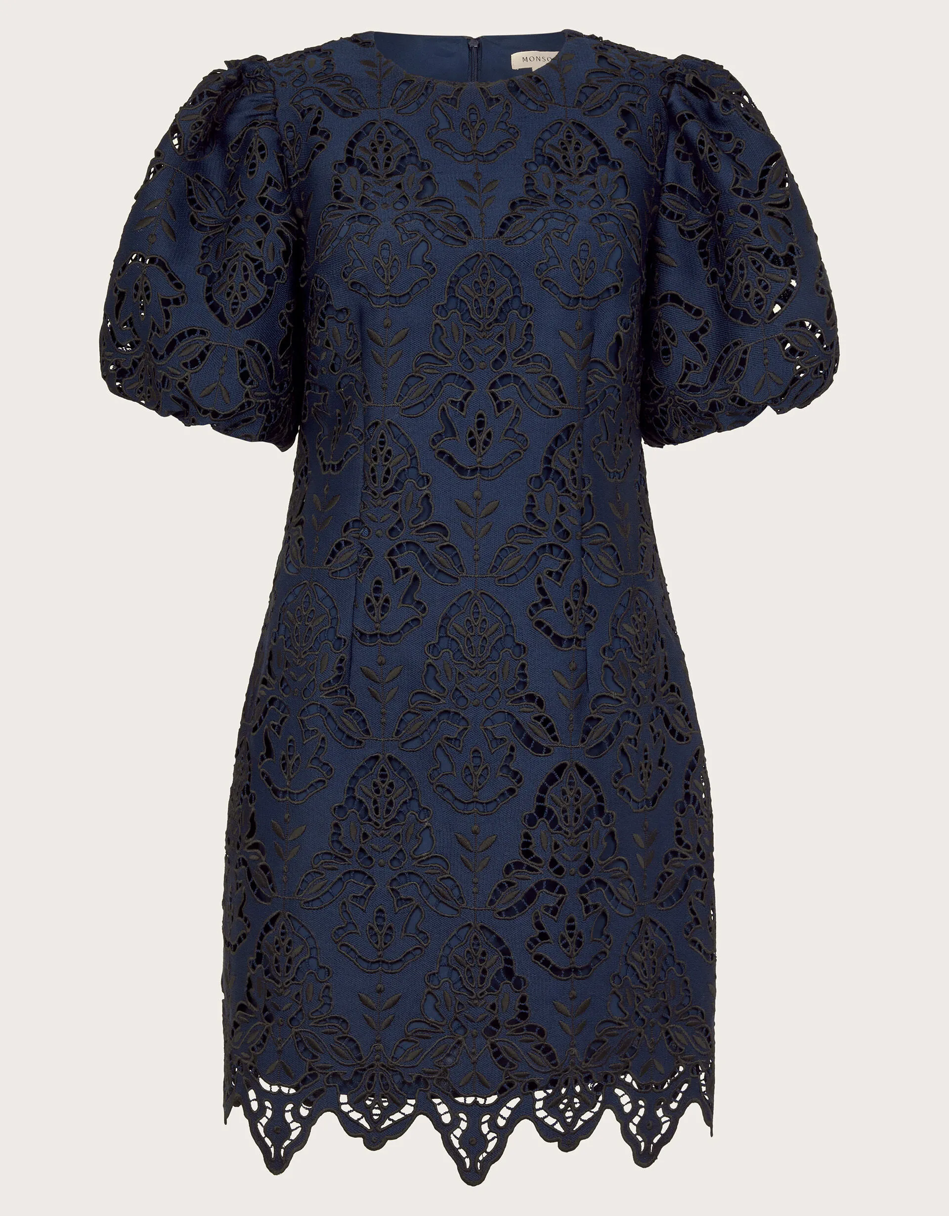 Lila Lace Tunic Mini Dress Blue