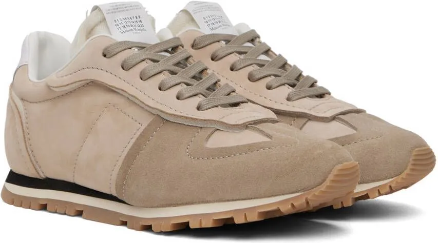 Maison Margiela Beige Retro Runner Sneakers