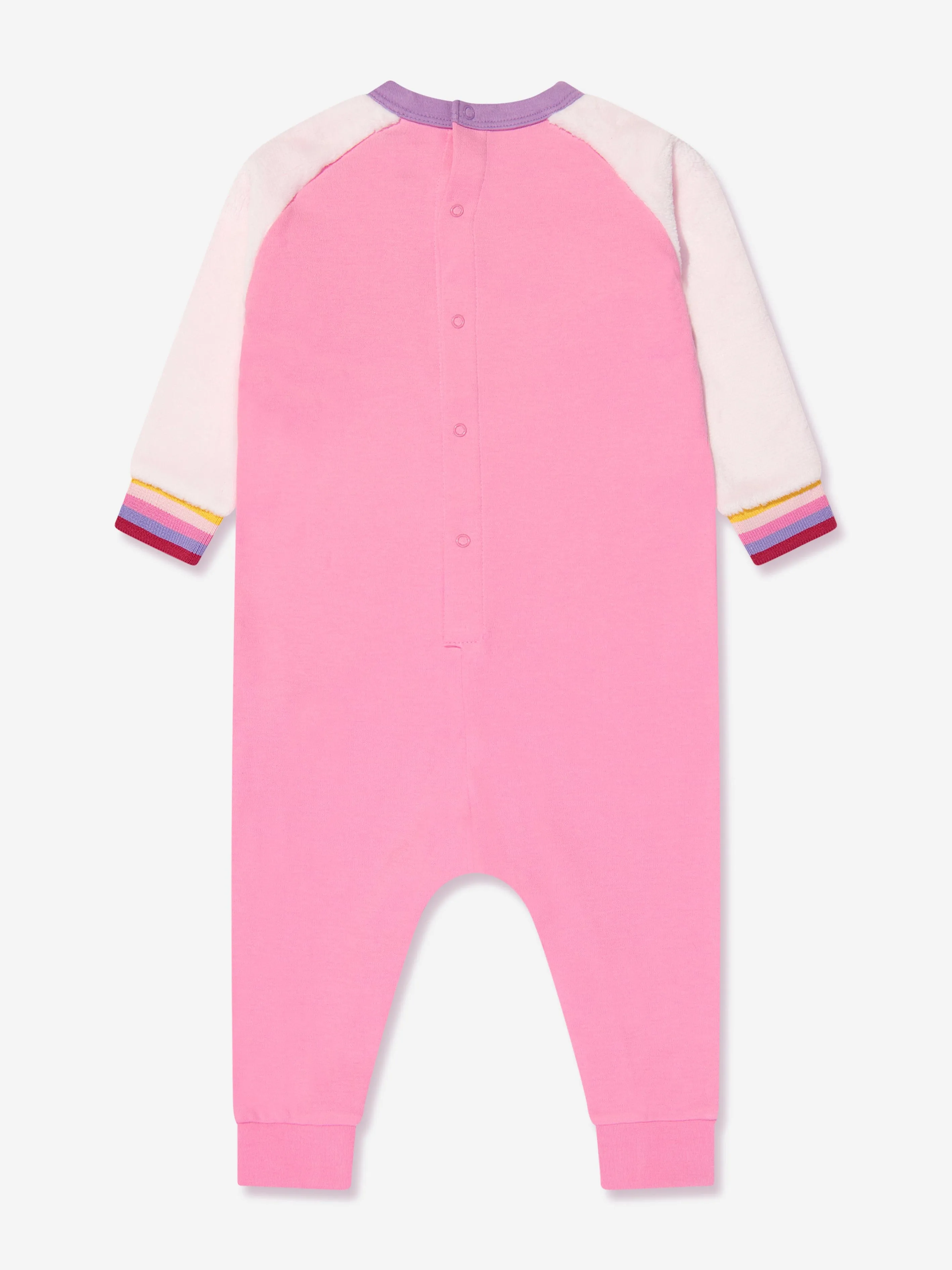 MARC JACOBS Baby Girls Glitter Logo Romper in Pink