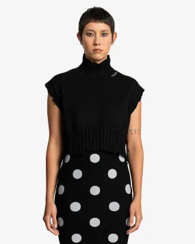 Marni Disheveled Cotton Vest in Black