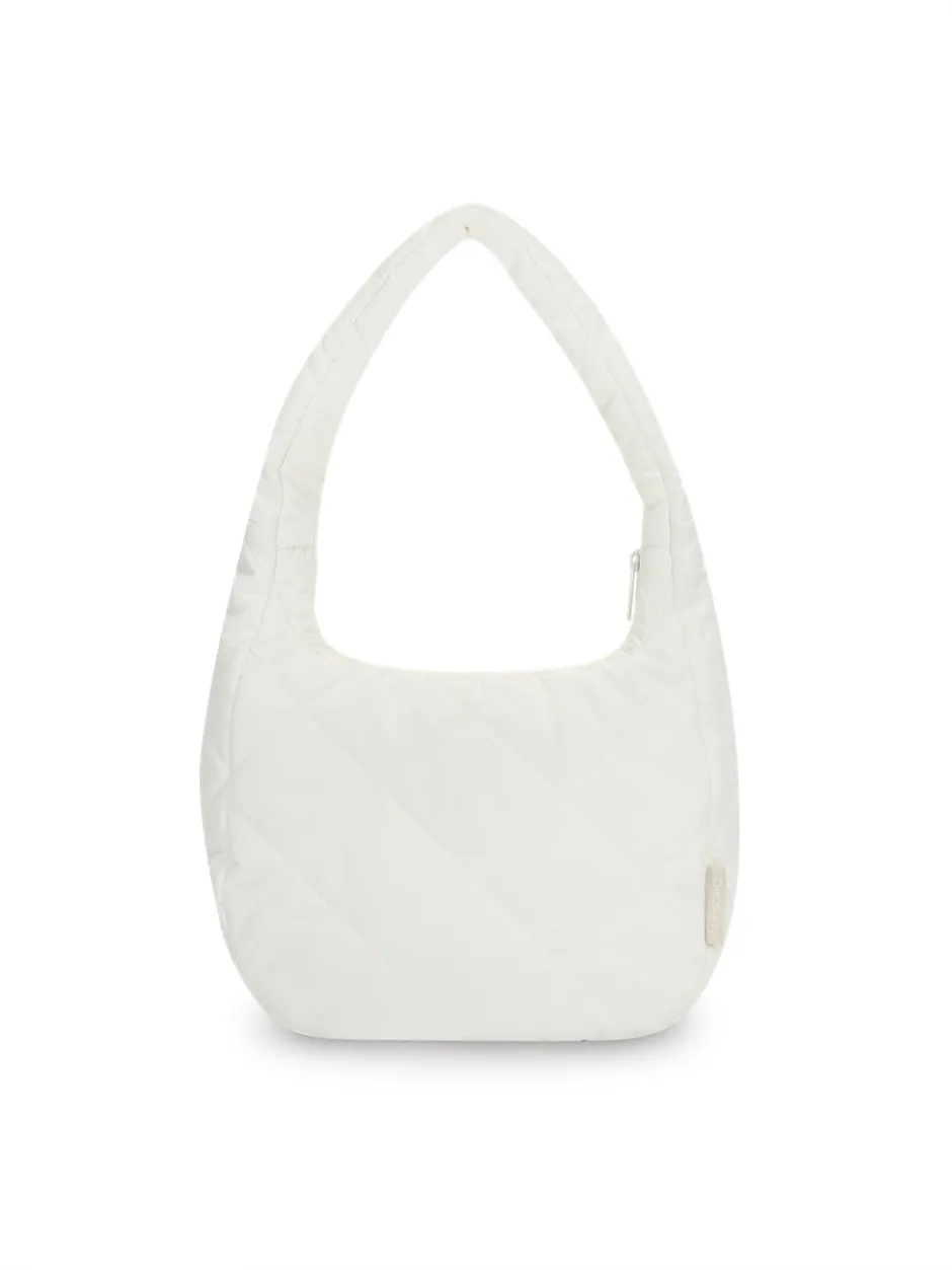 Melrose Quilting Shoulder Bag M Cream