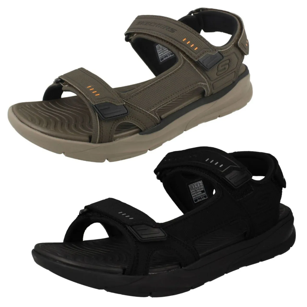 Mens Skechers Relaxed Fit Memory Foam Sandals Senco