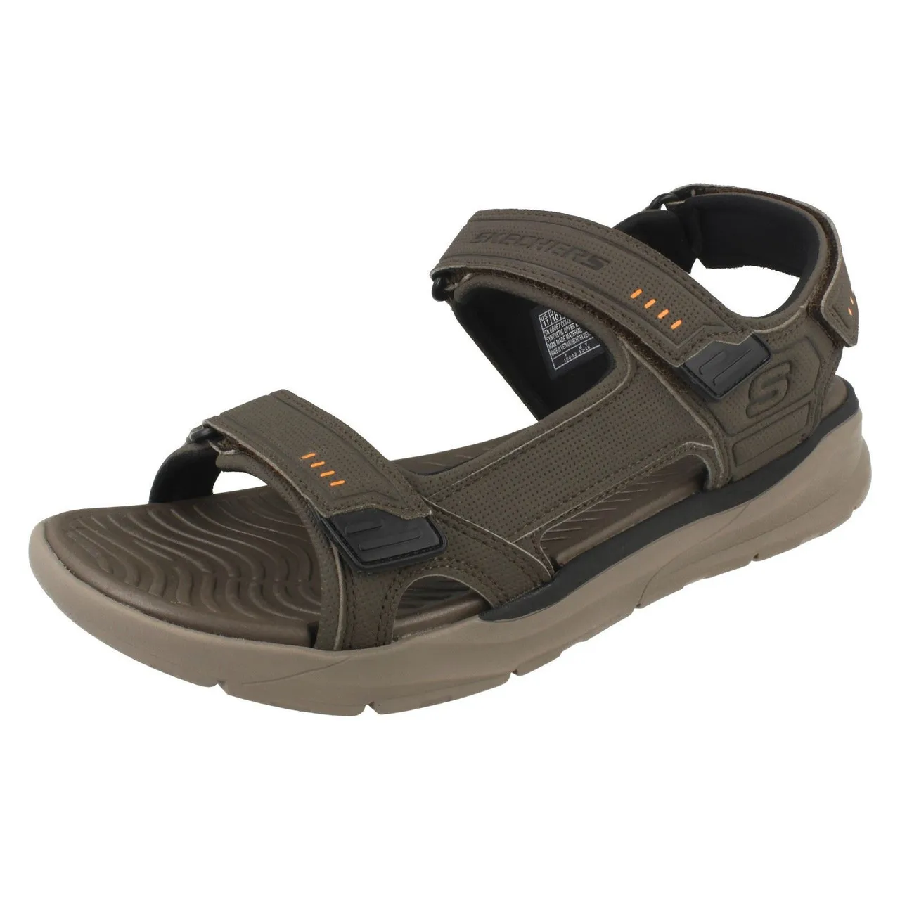 Mens Skechers Relaxed Fit Memory Foam Sandals Senco