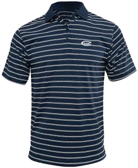 Men's Wide Stripe Polo - Navy / White