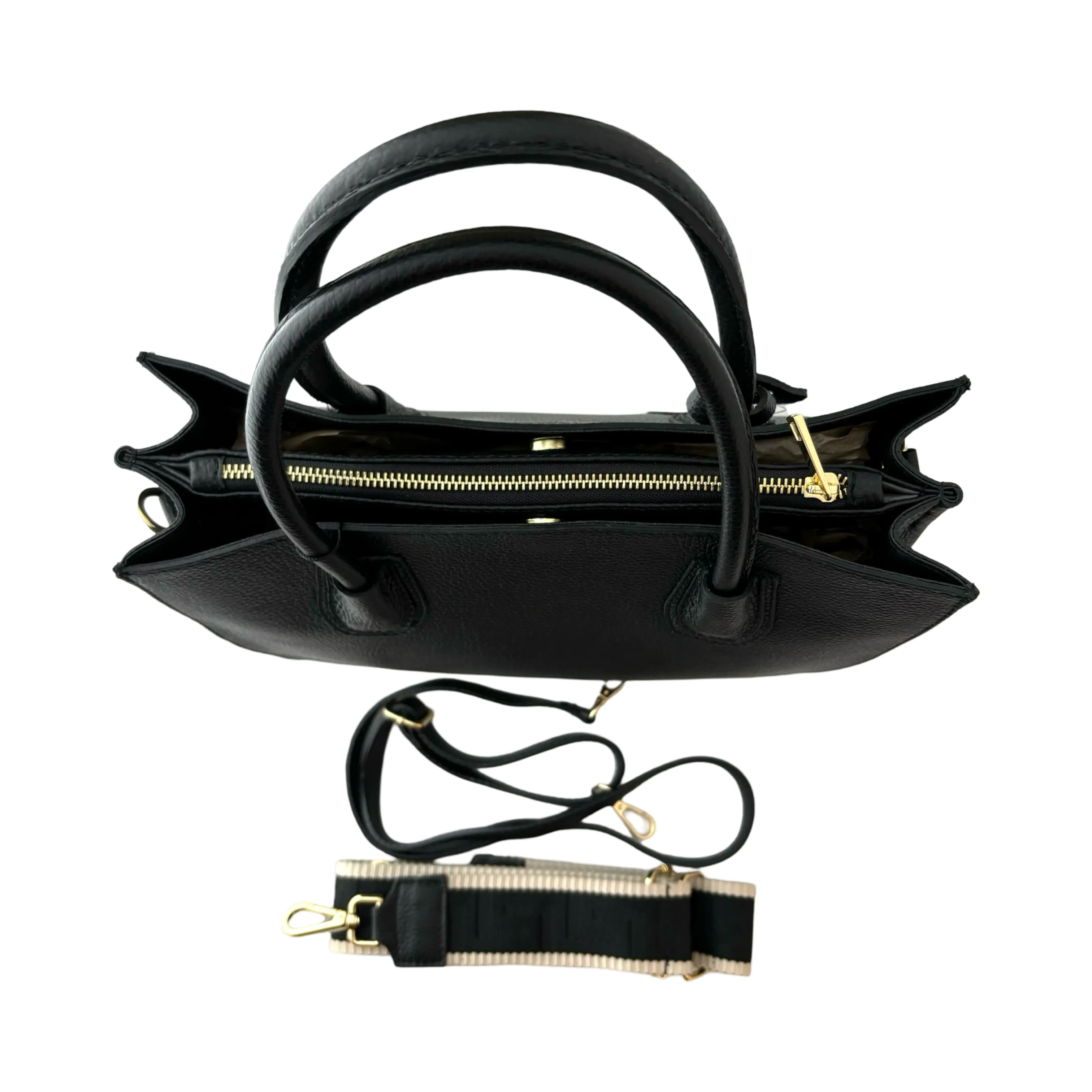 ML42846 Black Leather Bag