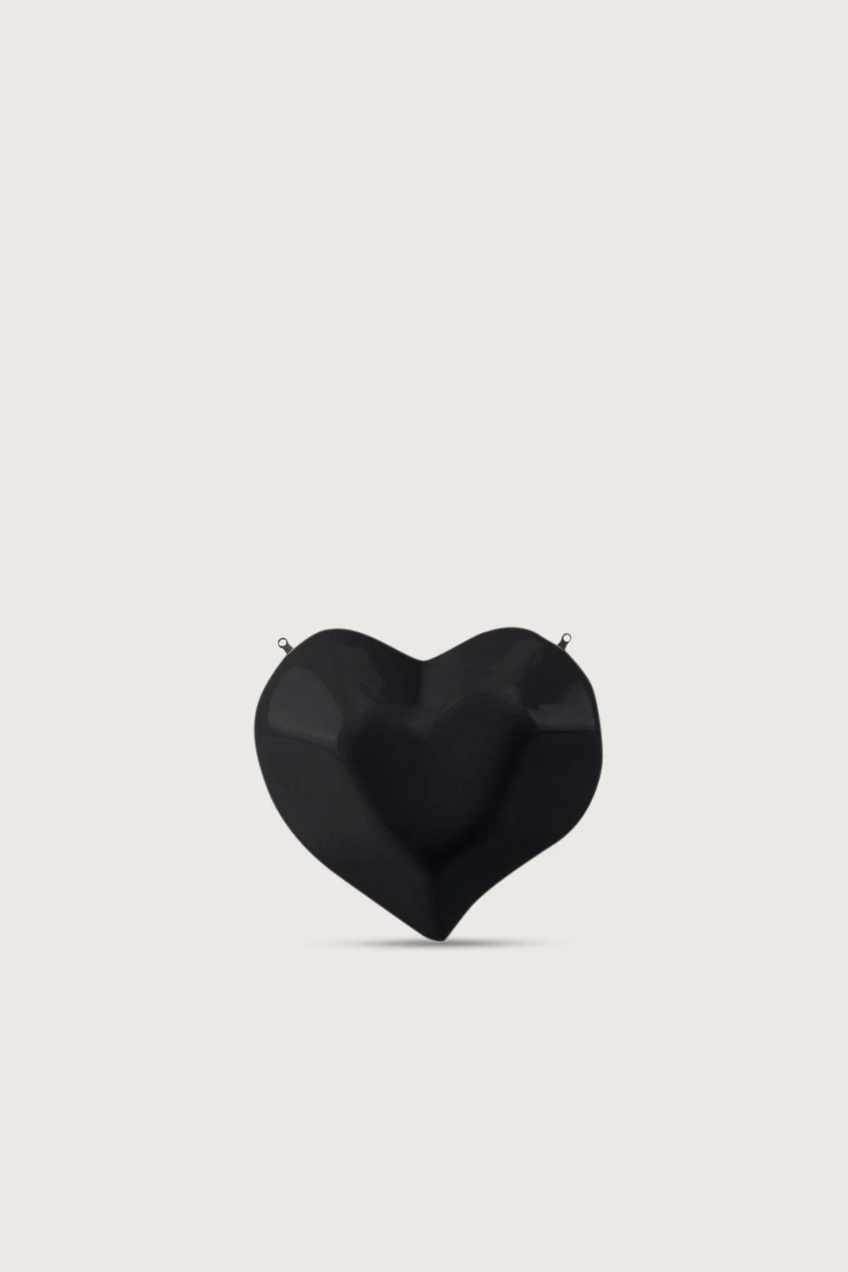 Molded Heart Bag in Black