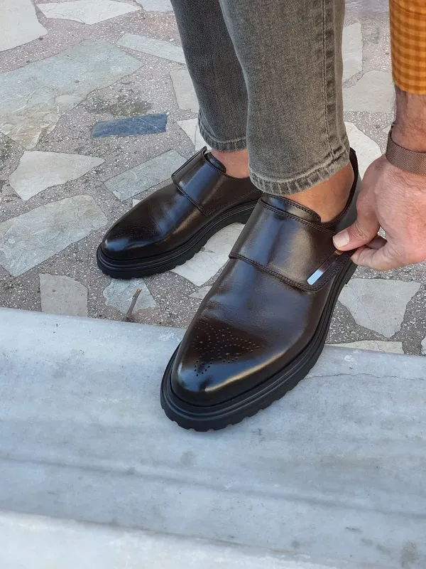 Moneta Brown Buckle Shoes