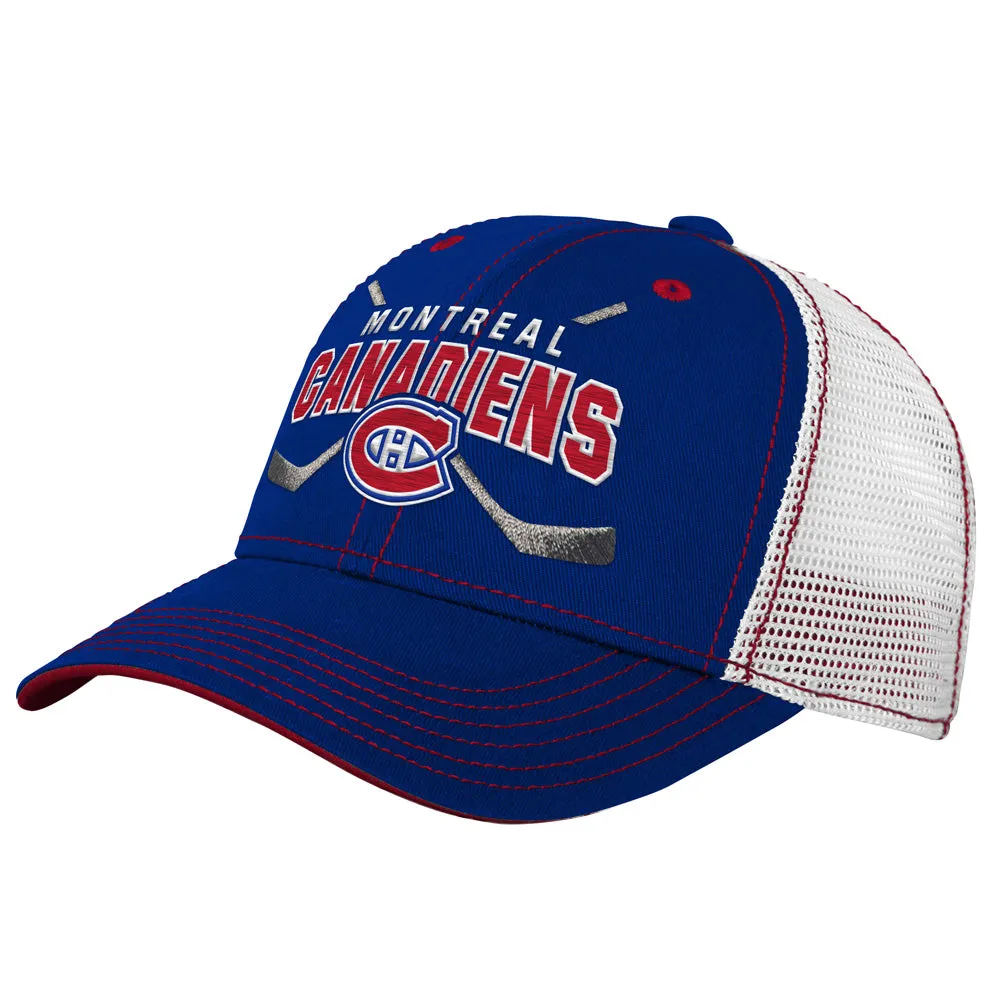 MONTREAL CANADIENS LOCKUP YOUTH MESHBACK ADJUSTABLE HAT