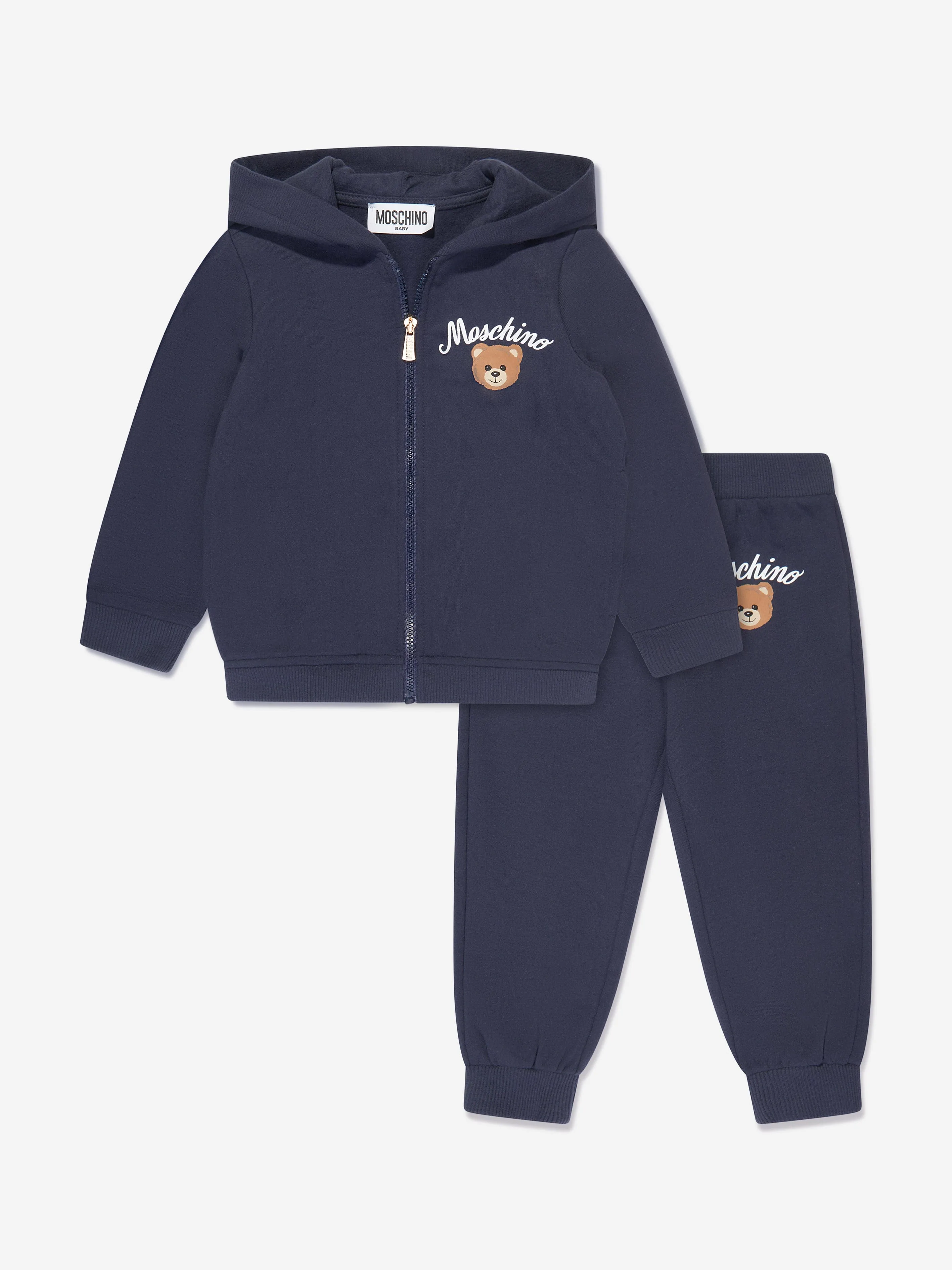 Moschino Baby Teddy Logo Tracksuit in Navy