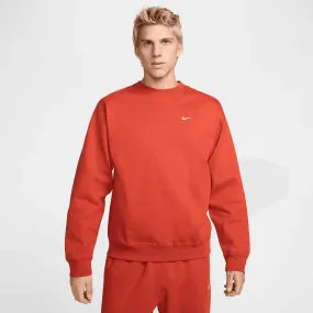 Nike Solo Swoosh Men's Red Fleece Crew