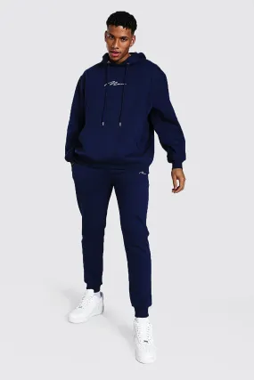 Oversized Man Signature Hooded Tracksuit