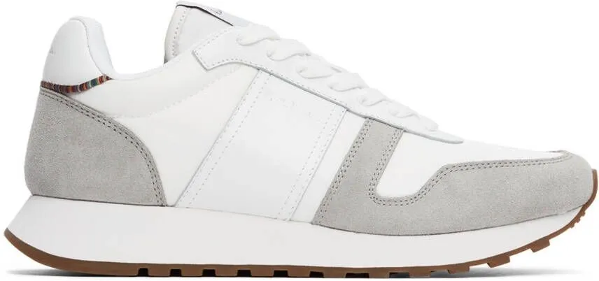 Paul Smith White & Grey Eighties Sneakers