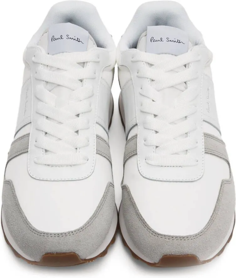 Paul Smith White & Grey Eighties Sneakers