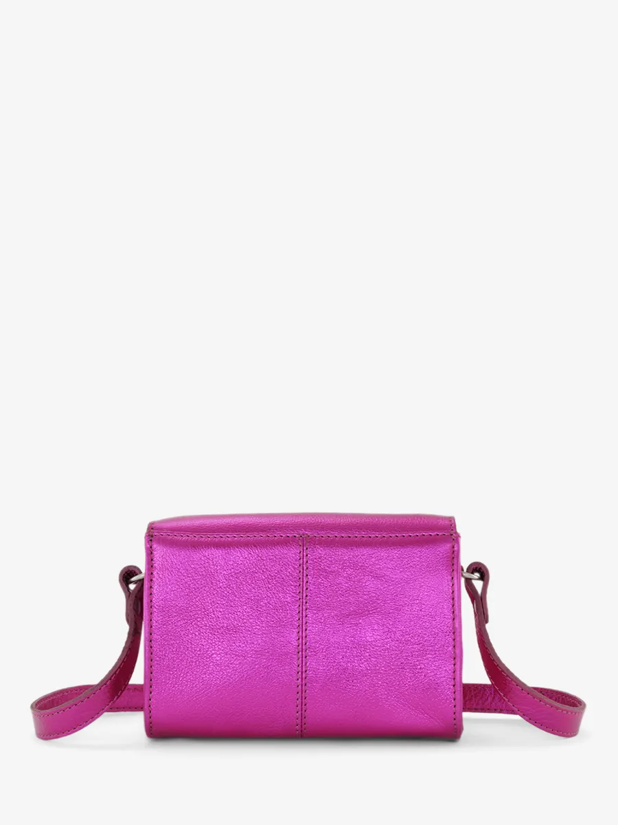 Pink Leather Cross-body Bag for Women - LeMini Indispensable Electric Pink | PAUL MARIUS