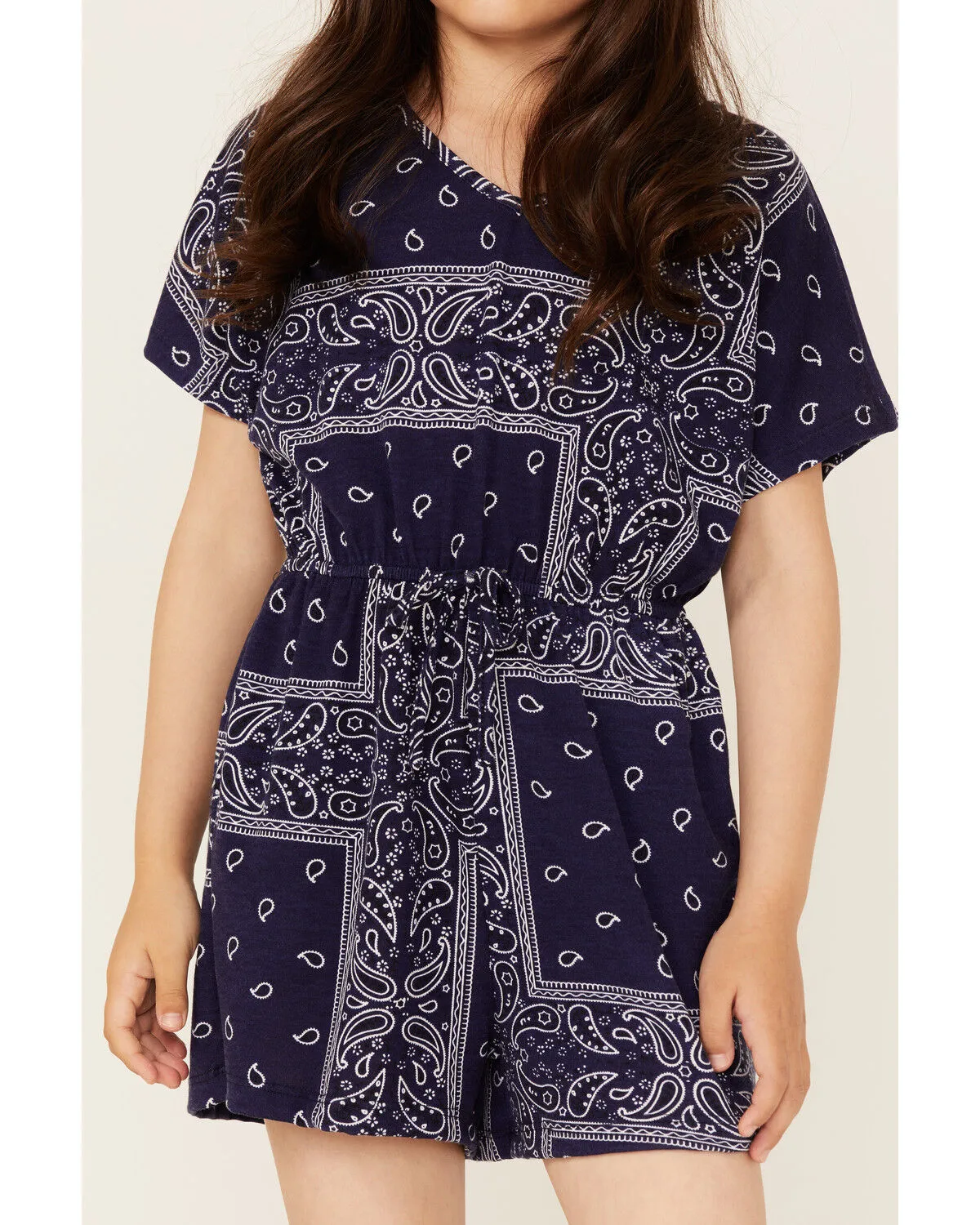 Product Name:  Hayden Girls' Bandana Print Romper