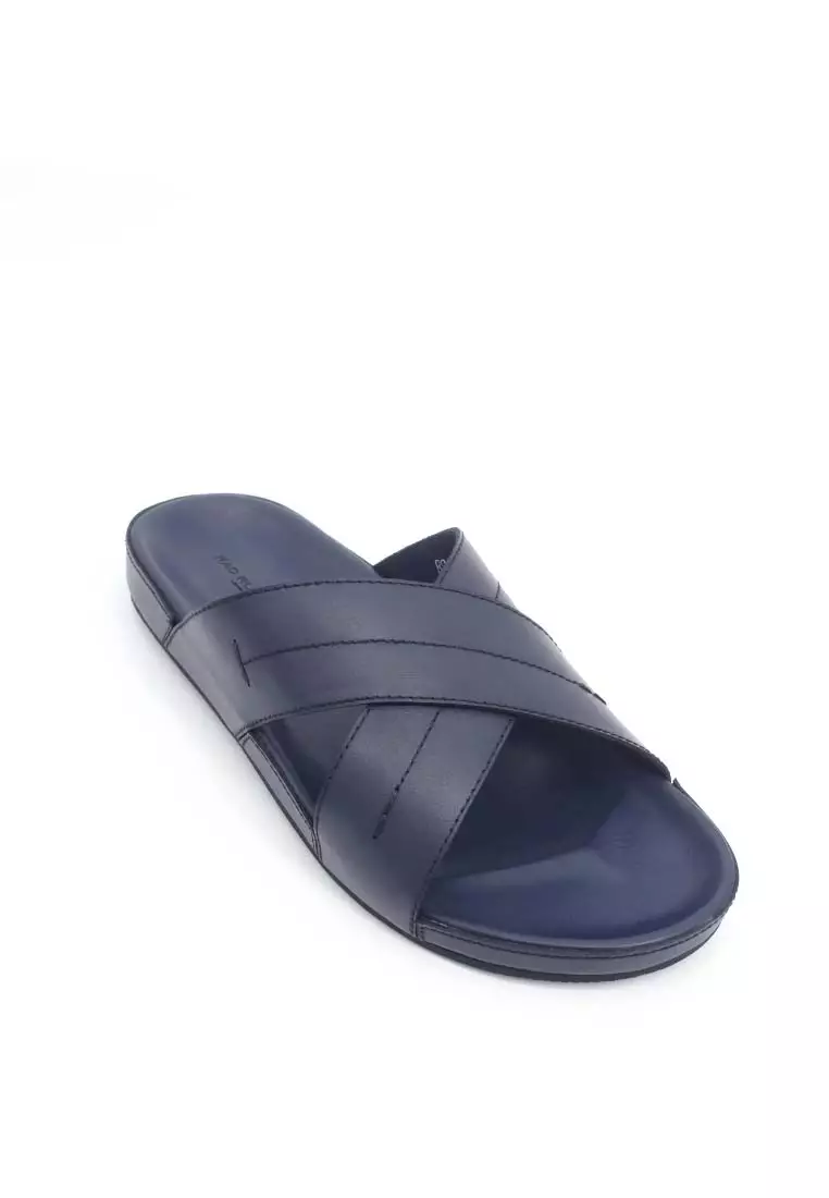 Rad Russel Rad Russel Cross Slider Sandals - Navy