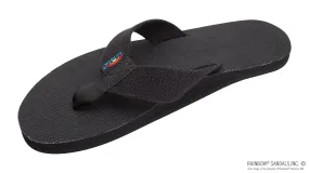 Rainbow Sandals Men's Single Layer Hemp - 1 Strap - Black