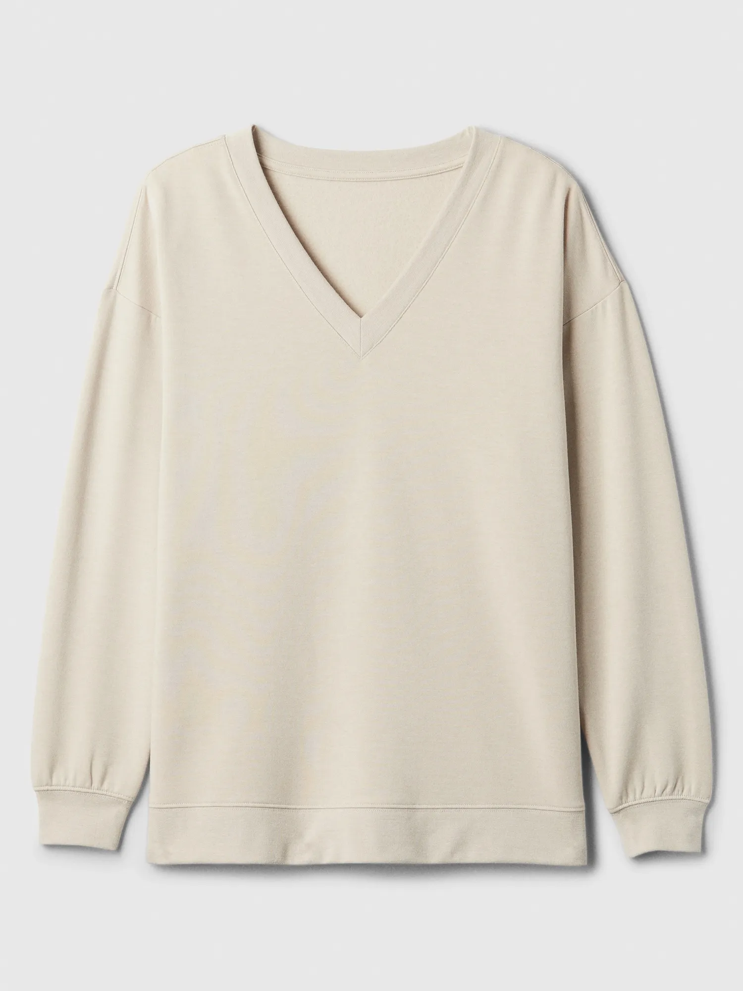 Relaxed Cloudlite V-Neck Tunic Sweatshirt