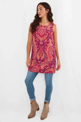 Reversible Vibrant Paisley Print Tunic