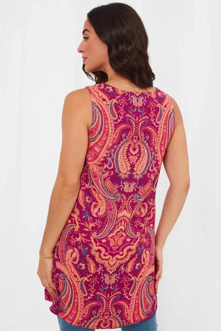 Reversible Vibrant Paisley Print Tunic