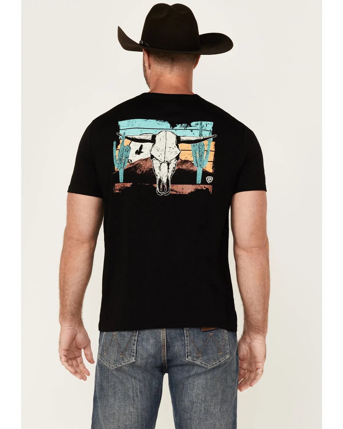 Rock & Roll Denim Men's Boot Barn Exclusive Scenic Steer Head Short Sleeve Graphic T-Shirt