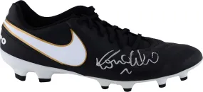 Ronaldo Brazil Autographed Nike Tiempo Black Cleat - Fanatics Authentic Certified