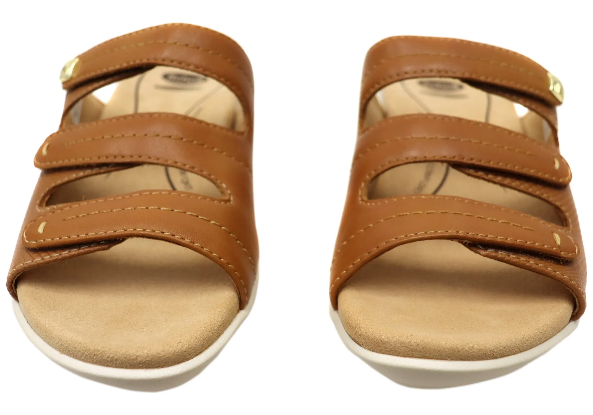 Scholl Orthaheel Tali Womens Comfortable Leather Slides Sandals