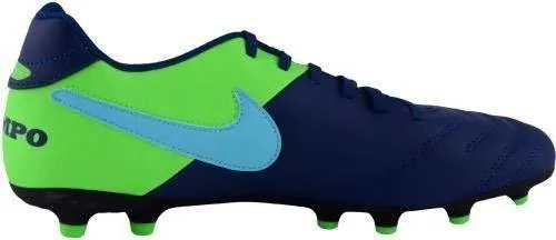 Sergio Ramos Spain Autographed Nike Tiempo Blue & Green Cleat - Fanatics Authentic Certified