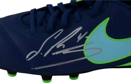 Sergio Ramos Spain Autographed Nike Tiempo Blue & Green Cleat - Fanatics Authentic Certified