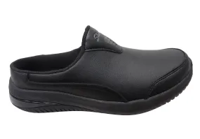 Skechers Womens Dantey Maliny Leather Slip Resistant Work Shoes