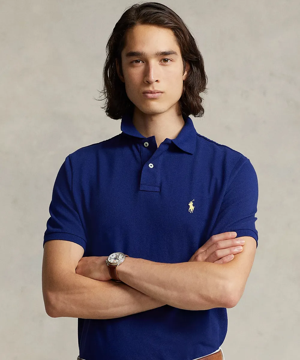 Slim Fit Mesh Polo Shirt