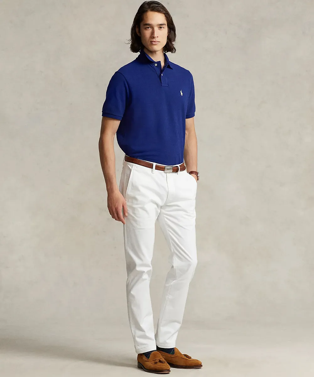 Slim Fit Mesh Polo Shirt