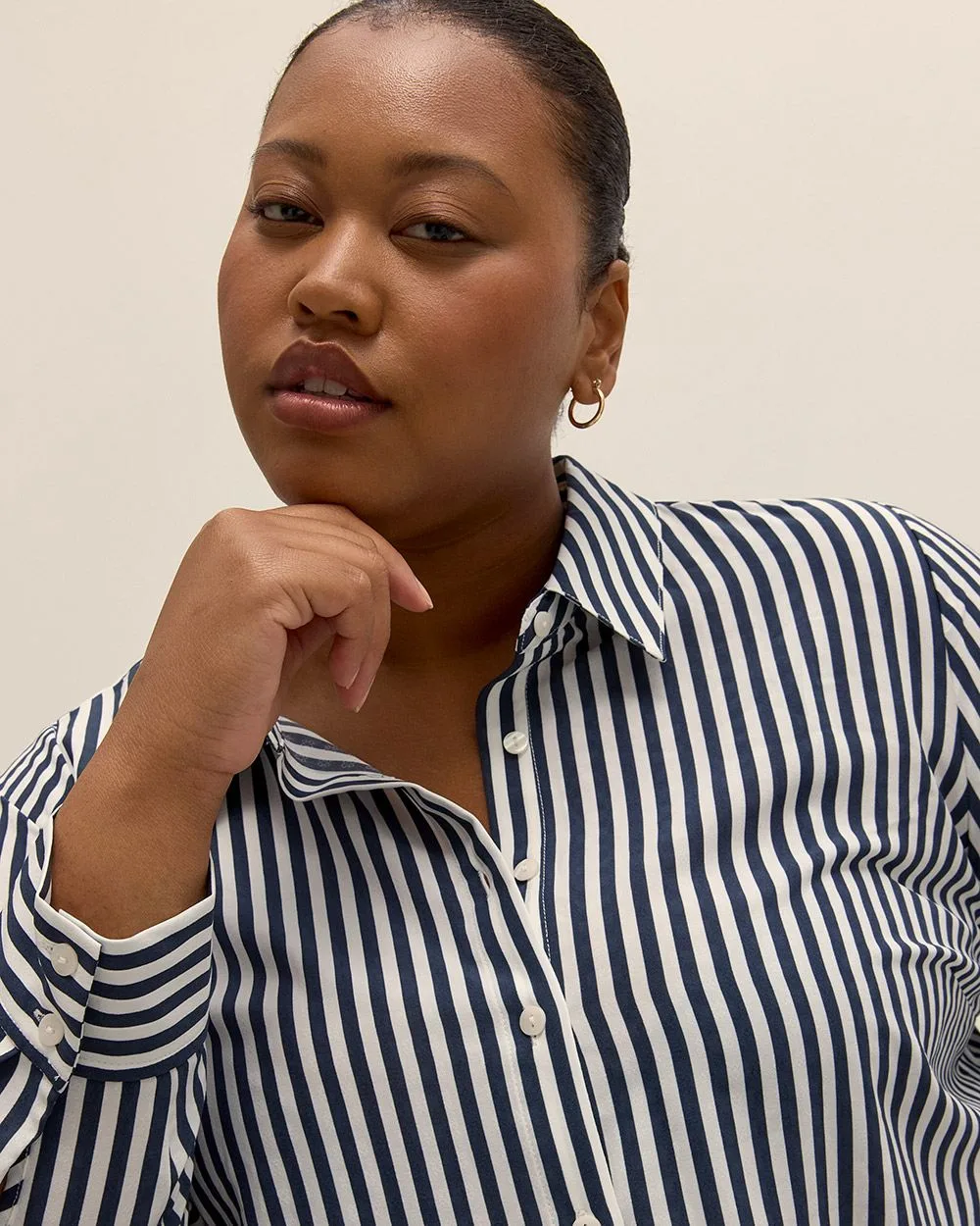 Striped Buttoned Down Tunic