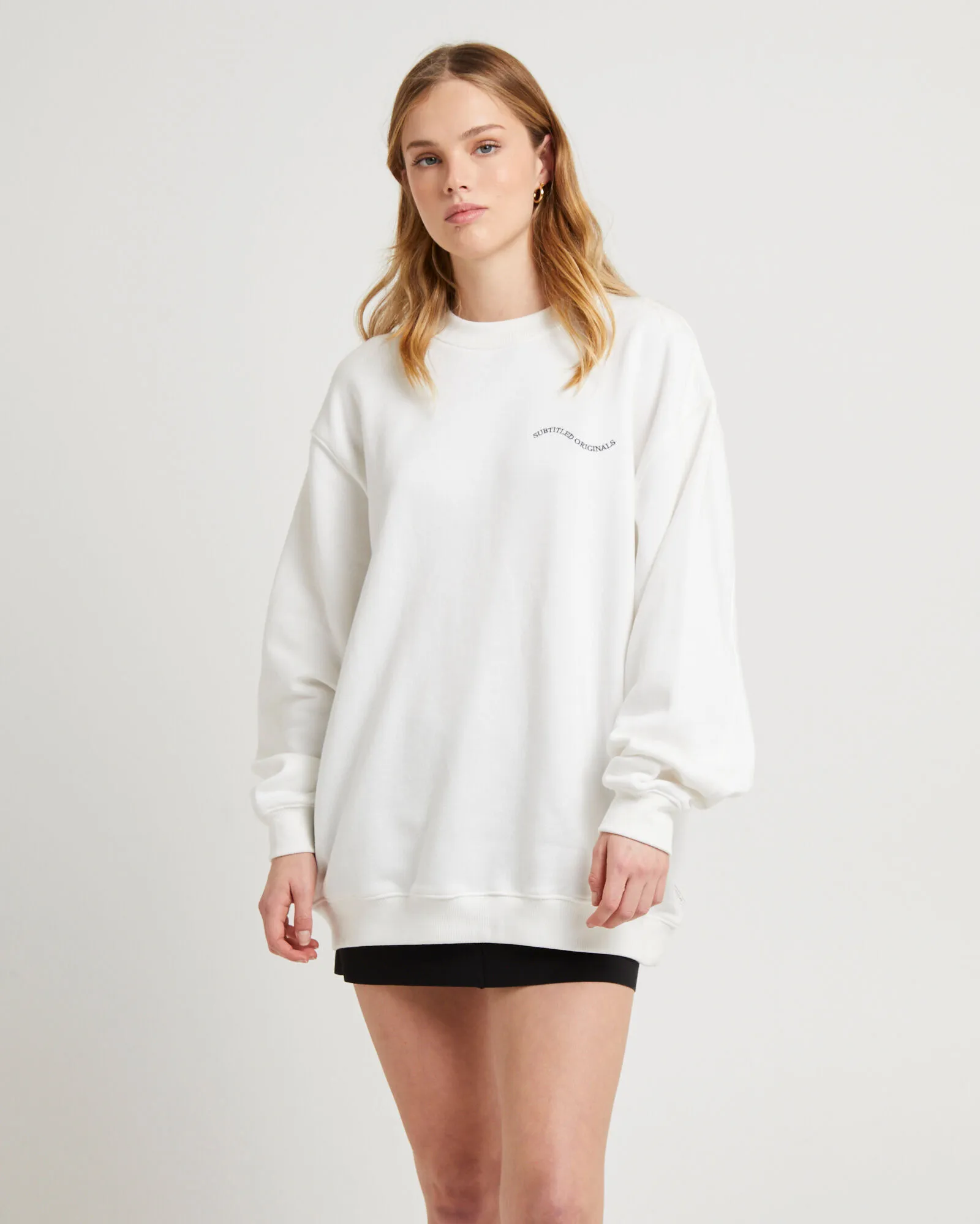 Subtitled Oversized Wave Origin Fleece Jumper