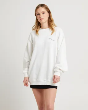 Subtitled Oversized Wave Origin Fleece Jumper