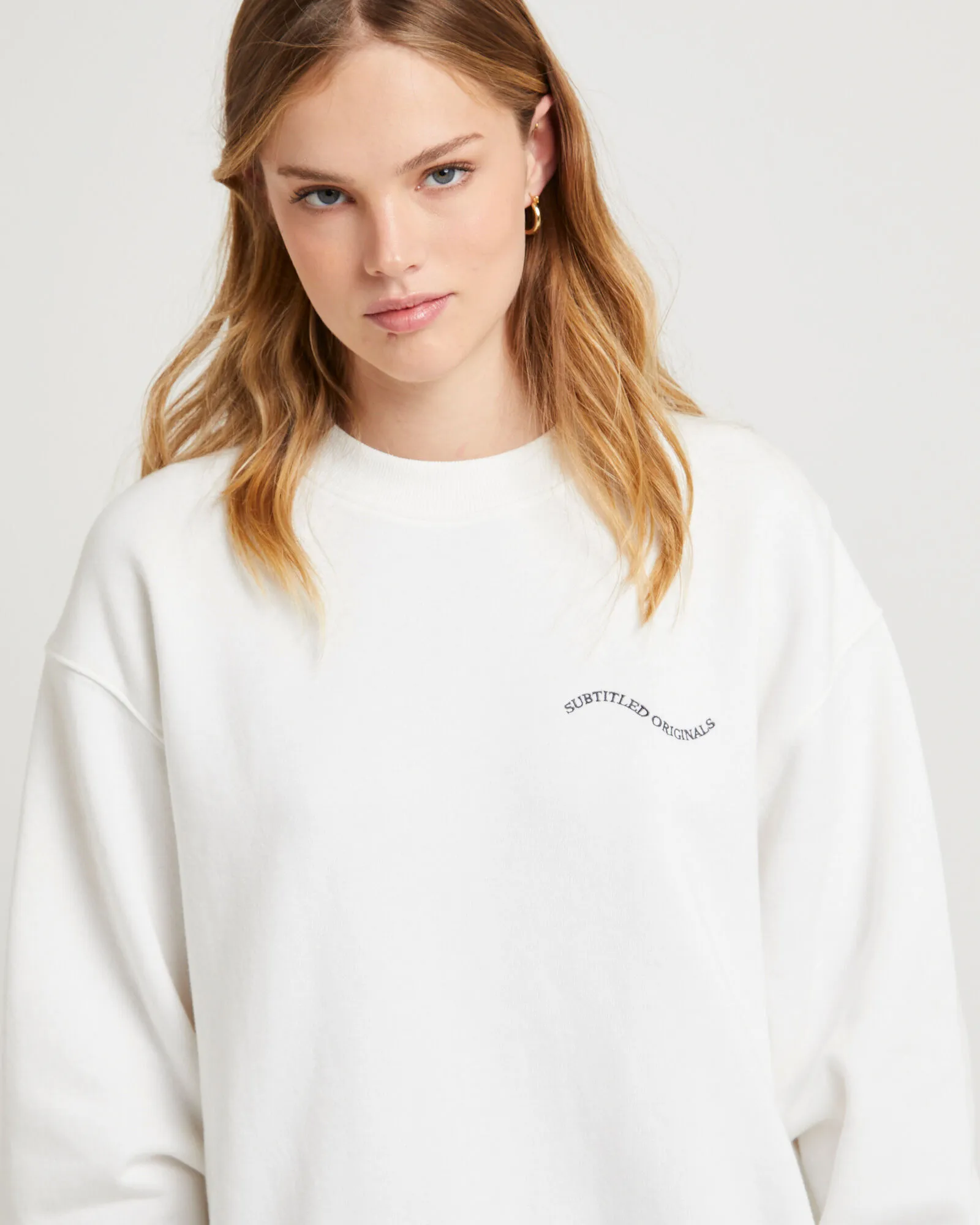 Subtitled Oversized Wave Origin Fleece Jumper