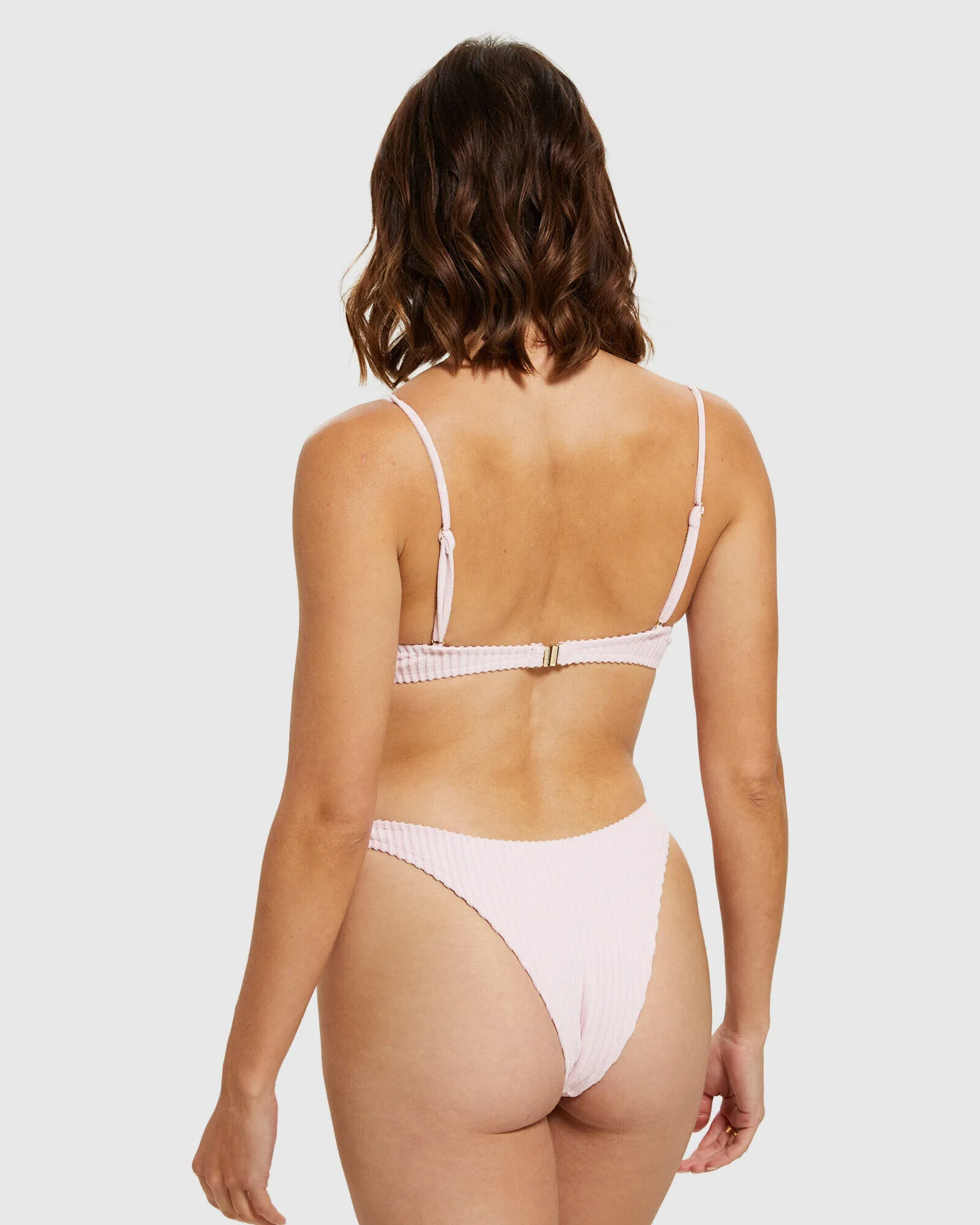 Subtitled Teela Towelling Rib Bikini Pink