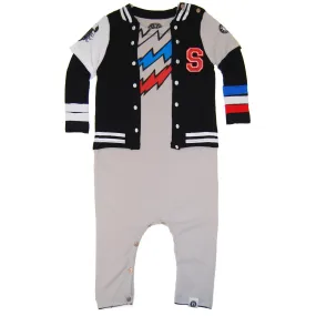 Super Hero Letterman Twofer Baby Romper by: Mini Shatsu