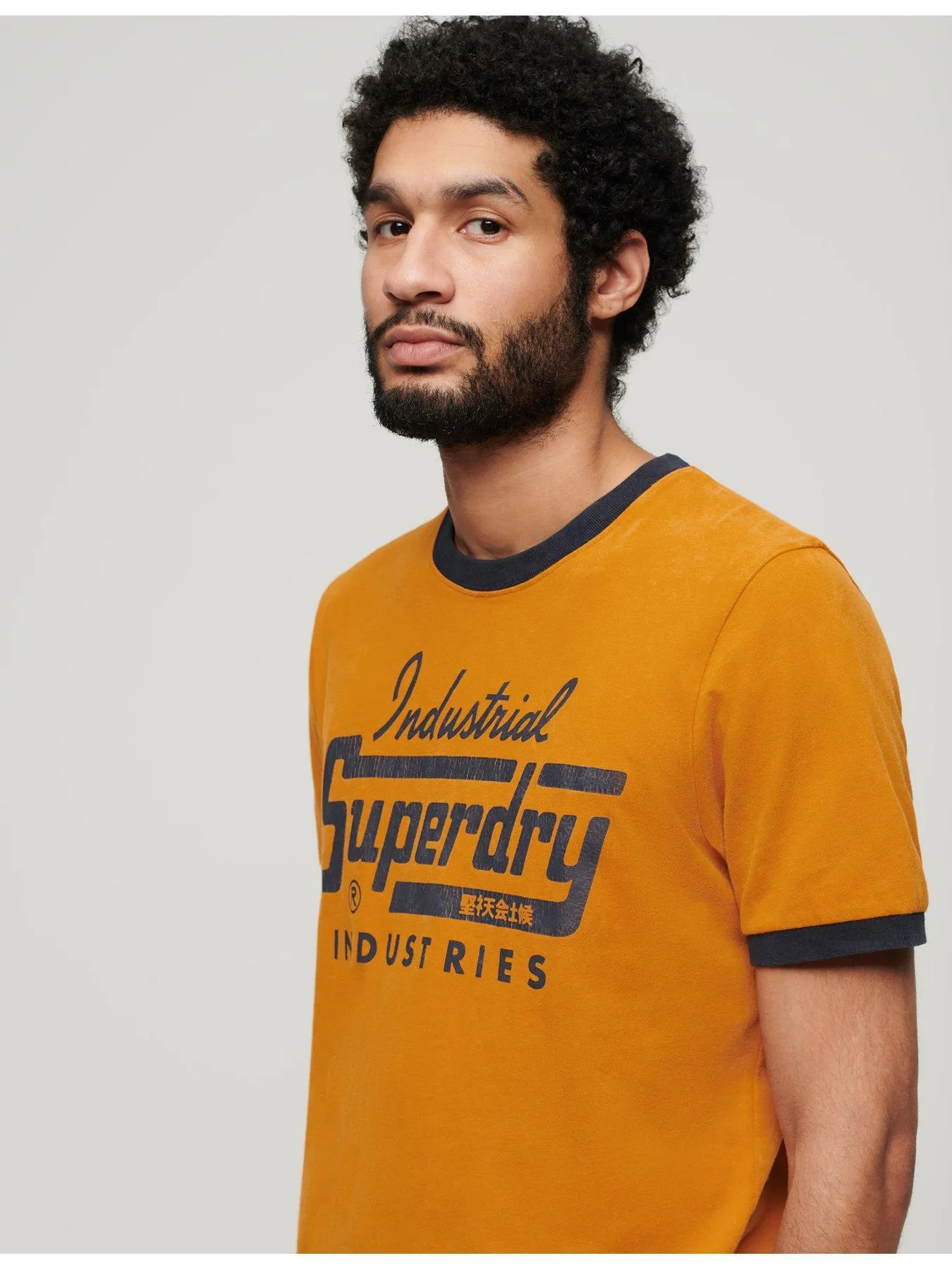 Superdry Ringer Workwear Graphic T-Shirt - Dark Yellow