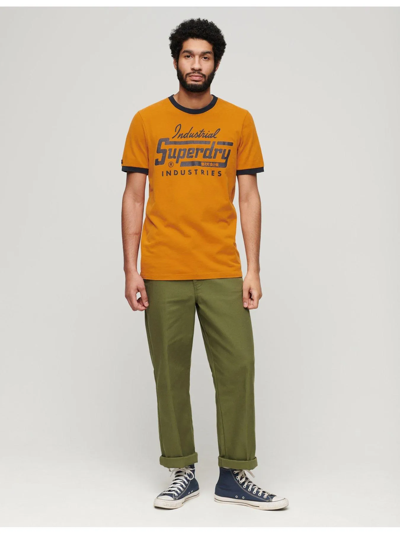 Superdry Ringer Workwear Graphic T-Shirt - Dark Yellow