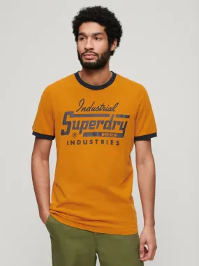 Superdry Ringer Workwear Graphic T-Shirt - Dark Yellow