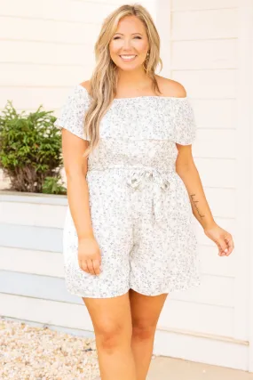 Total Heartthrob Romper, White