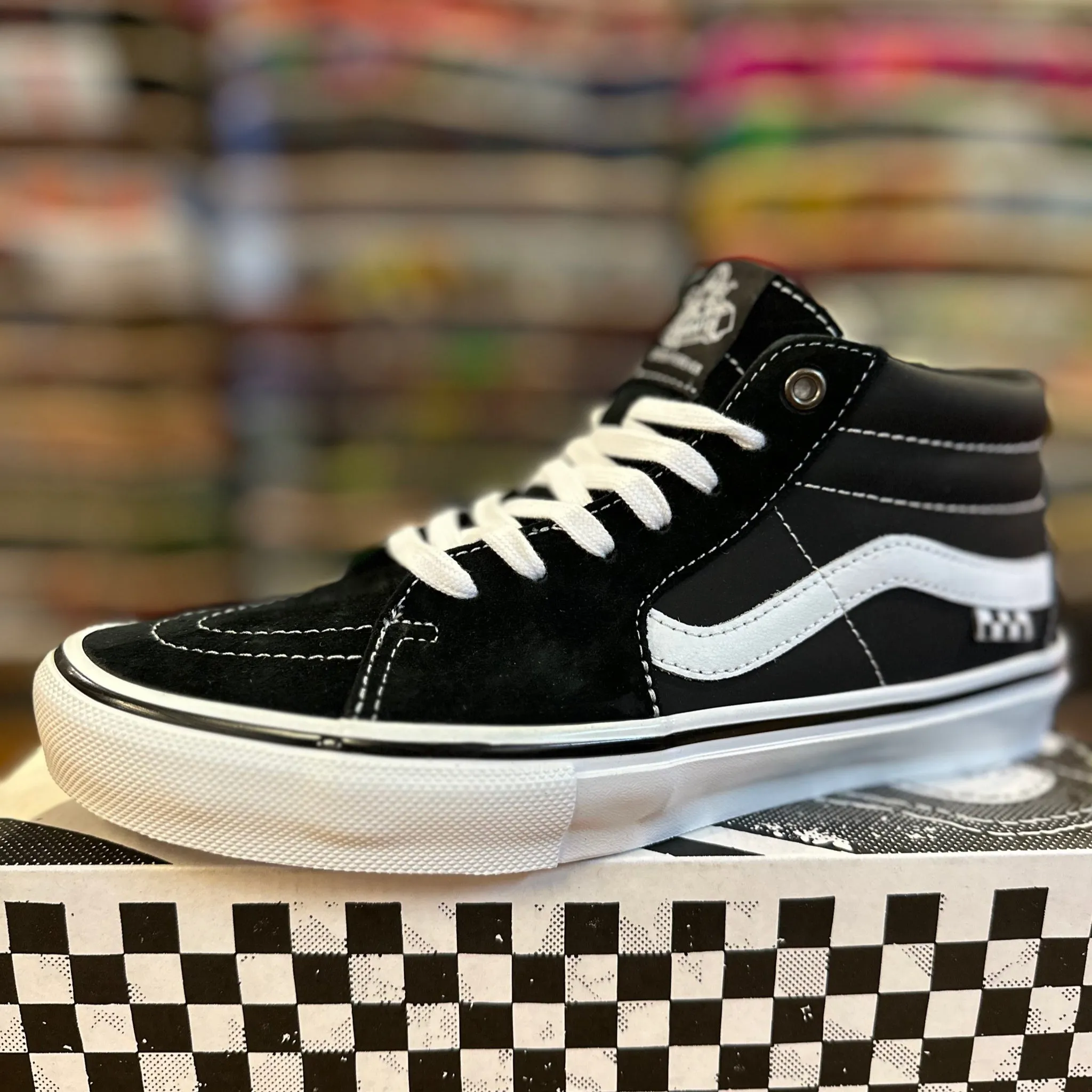 VANS GROSSO MID BLACK WHITE EMO LEATHER