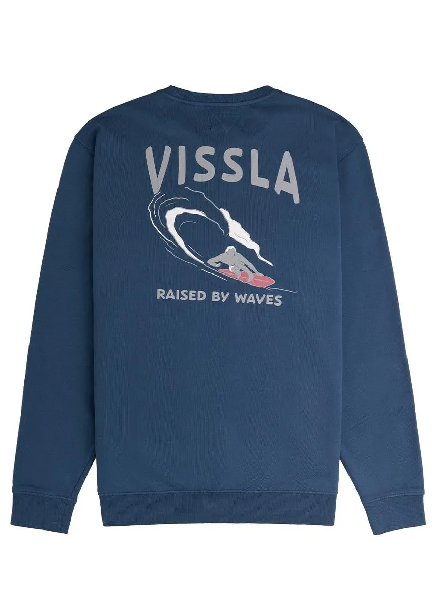 Vissla - Raised By Waves Crew Fleece - Naval-