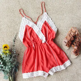 Whiskey & Rye Romper in Rust