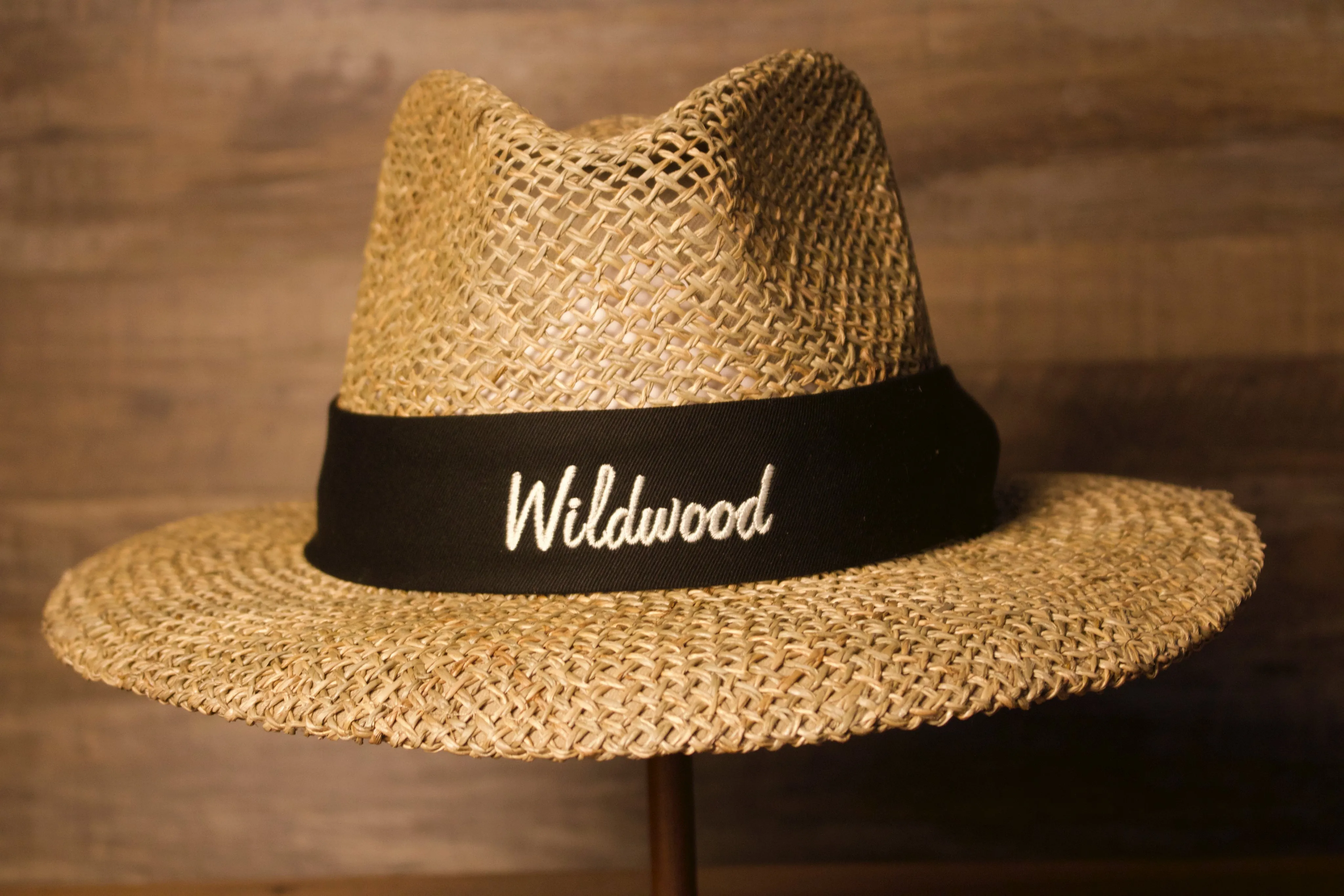 Wildwood Hat | Wildwood New Jersey Stone Colored Straw Hat |  OSFM